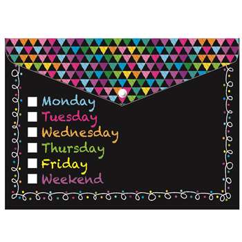 Poly Folder Chalk Days Of The Week Decorated, ASH90006