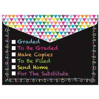 Decorated Poly Folder Chalk Tasks, ASH90007