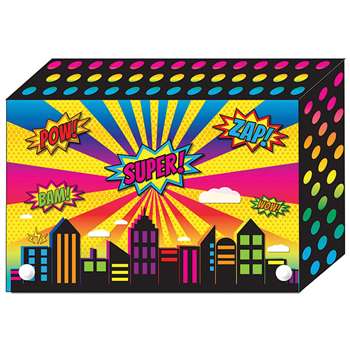 Super City Index Card Boxes 4X6&quot; Decorated Poly, ASH90400