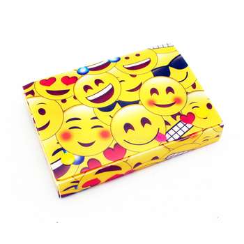 Emojis Index Card Boxes 4X6&quot; Decorated Poly, ASH90403
