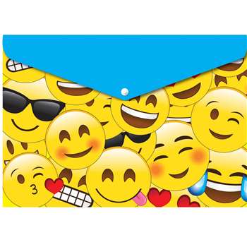 6 Pack Folder with Snap 95X13 Emojis, ASH90601