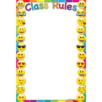 Emoji Class Rules 13X19 Smart Chart 13X19 Chart, ASH91005