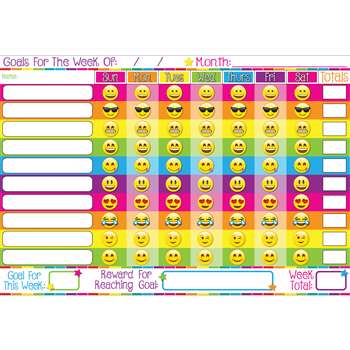 Emoji Goals 13X19 Smart Poly Chart, ASH91014