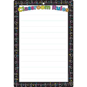 Chalk Dots with Loops Classroom Rules Dry-Erase Su, ASH91051