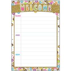 Donutfetti Welcome 13x19 Chart Smart Poly, ASH91068