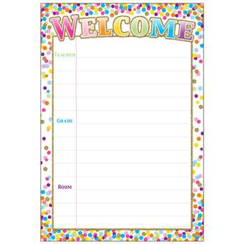 Confetti Welcome 13x19 Chart Smart Poly, ASH91082