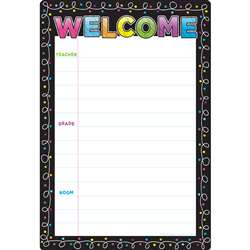 Chalk Dots Welcome 13x19 Chart Smart Poly, ASH91083