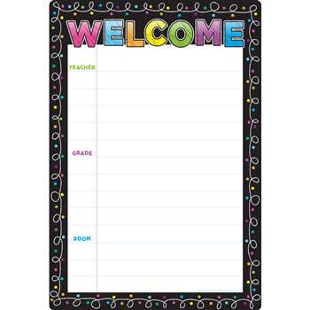 Chalk Dots Welcome 13x19 Chart Smart Poly, ASH91083