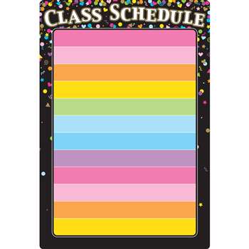 Black Confetti Class Schedule 13X19 Smart Poly, ASH91084