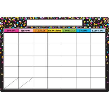 Black Confetti Calendar 13x19 Smart Poly, ASH91088