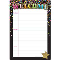 Black Confetti Welcome 13x19 Smart Poly, ASH91089