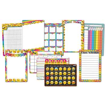 10 Pack Emoji Classroom Charts 13X19 Smart Poly, ASH91209