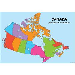10 Pack Smart Poly Canada Map Charts Dry-Erase Sur, ASH91802