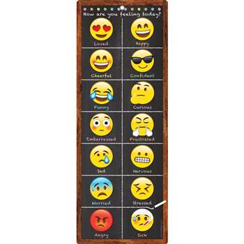 Smart Poly Clip Chart Emoji Feeling Dry-Erase Surf, ASH91951