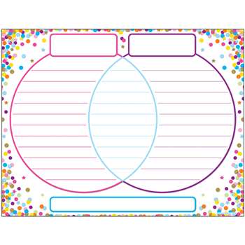 Chart Venn Diagram Confetti Dry-Erase Surface, ASH92019