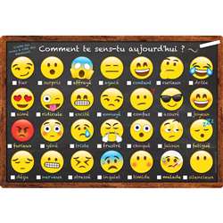 Chart French Emoji How You Feeling Dry-Erase Surfa, ASH93006