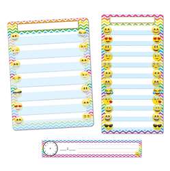 3 Pc Emoji Pocket Chart Set Smart Poly, ASH94501