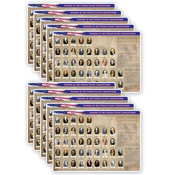 10 Pack Poly Learn Mat Us Bill Rights, ASH95636