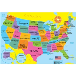 10CT USA Map Learning Placemat - ASH95700
