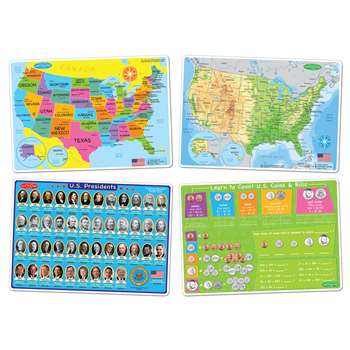 4 Pack Us Education Learning Mats Smart Poly, ASH95800