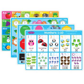 4 Pack Smart Poly Early Learning Mats, ASH95806
