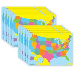 10 Pack Postermat Smart Poly Us Map, ASH97003