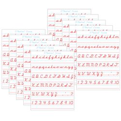 10 Pack Postermat Dnealian Cursive, ASH97010