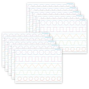 10 Pack Postermat Prewriting Tracing, ASH97017