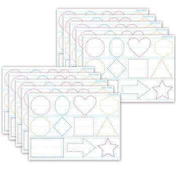 10 Pack Postermat Poly Shapes Tracing, ASH97018