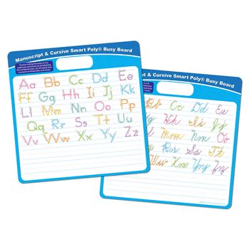 Dry Erase Busy Board Manu/Cursive, ASH98002