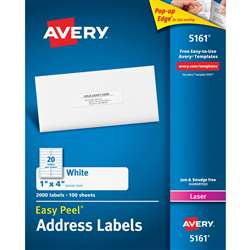 Avery Easy Peel 1X4 White Mailing Labels 2000 Coun, AVE05161