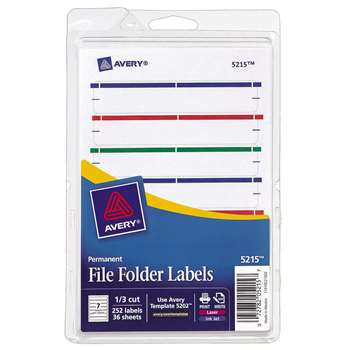 Avery Print Or Write Assorted File Folder Labels, AVE05215