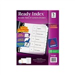 Avery 5 Tab Black & White Ready Index Dividers, AVE11130