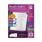 Avery 10 Tab Black & White Ready Index Dividers, AVE11134