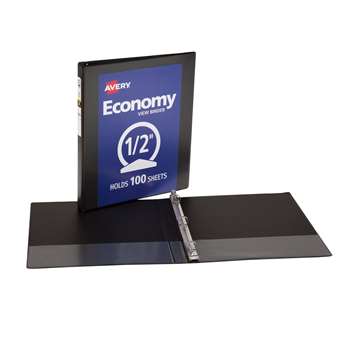 1/2&quot; Capacity Black View Binder, AVE5705