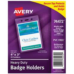 Secure Top Badge Holders Portrait, AVE74472