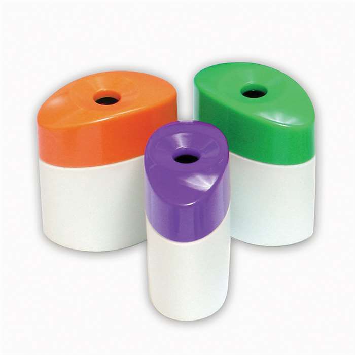 Single Hole Pencil Sharpeners With Receptacle Assorted Colors By Baumgartens