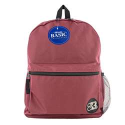 16&quot; Burgundy Basic Backpack, BAZ1039