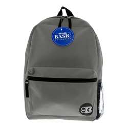 16&quot; Gray Basic Backpack, BAZ1041