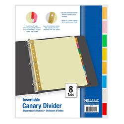 Paper Dividers with 8 Color Tabs, BAZ2151