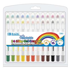 Bazic 24 Color Silky Gel Crayons, BAZ2562