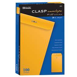 Bazic Clasp Envelopes 9x12, BAZ5072