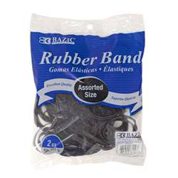 ASSORTED SIZE BLACK RUBBER BANDS - BAZ6120