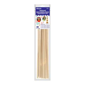 Assrtd Round Naturl Wood Dowel 10Pk, BAZ6813