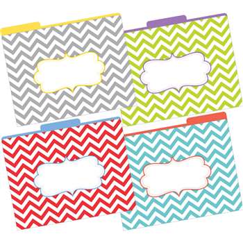 Letter Size File Folders Chevron Beautiful Multi-D, BCPLL1331