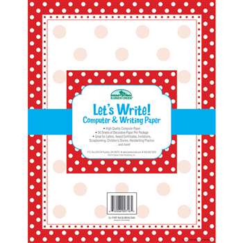 Red & White Dot Computer Paper 50Ct By Barker Creek Lasting Lessons