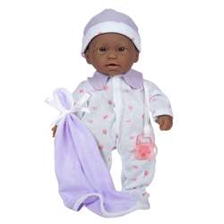 11&quot; Bby Doll Prpl African-American with Blanket, BER13108