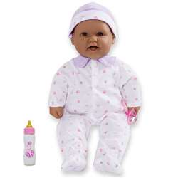 16&quot; Soft Baby Doll Purple Hispanic with Pacifier, BER15033