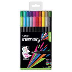 Bic Intensity Fineliner Pens 20Pk, BICBCFPA201AST