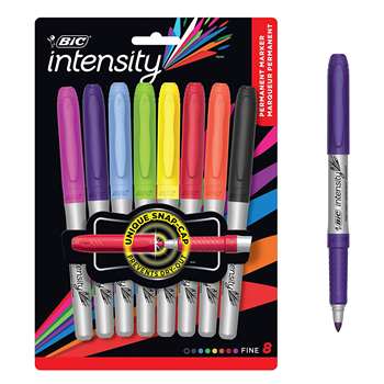 Shop Bic Mark It Permanent Markers 8 Ct Fine Point Assorted Colors - Bicgpmap81 By Bic Usa